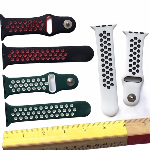 NEW 3 Silicone Sport Band Bundle Apple Watch 44/45mm S/M - Picture 3 of 6